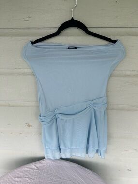 NWT Beverly And Beck  Light Blue Strapless Midi Dress Size Small Cute Princess